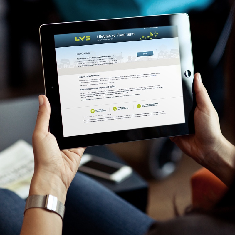 Online annuity comparison tool from Moreish financial services marketing agency