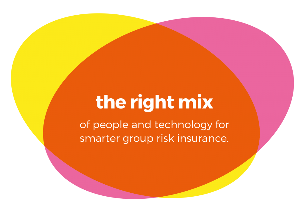 Ellipse brand identity of two ellipses overlapping showing the right mix