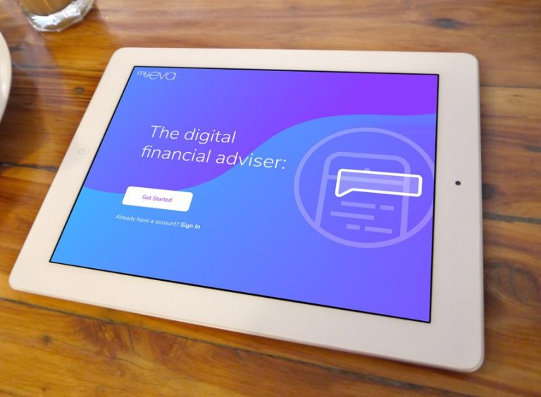 ipad screenshot of MyEva financial app design and creation