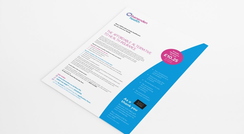 example of benenden health letter with no imagery