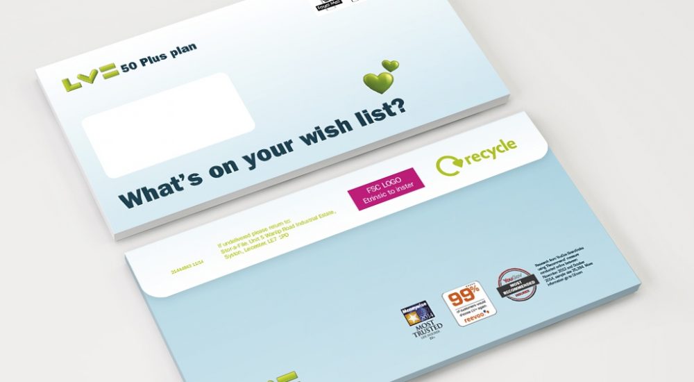 Branded envelopes for DM campaign