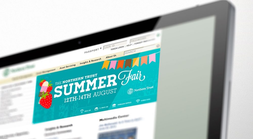 Website banner for internal events promotion