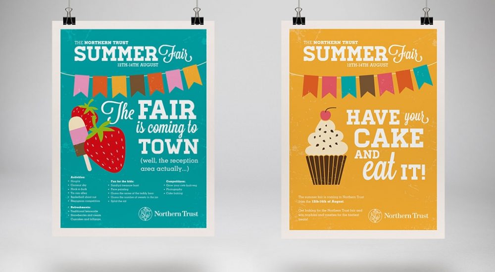 Posters designed to promote internal event
