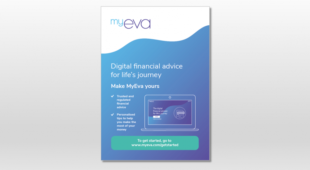 myeva poster example as part of brand launch campaign